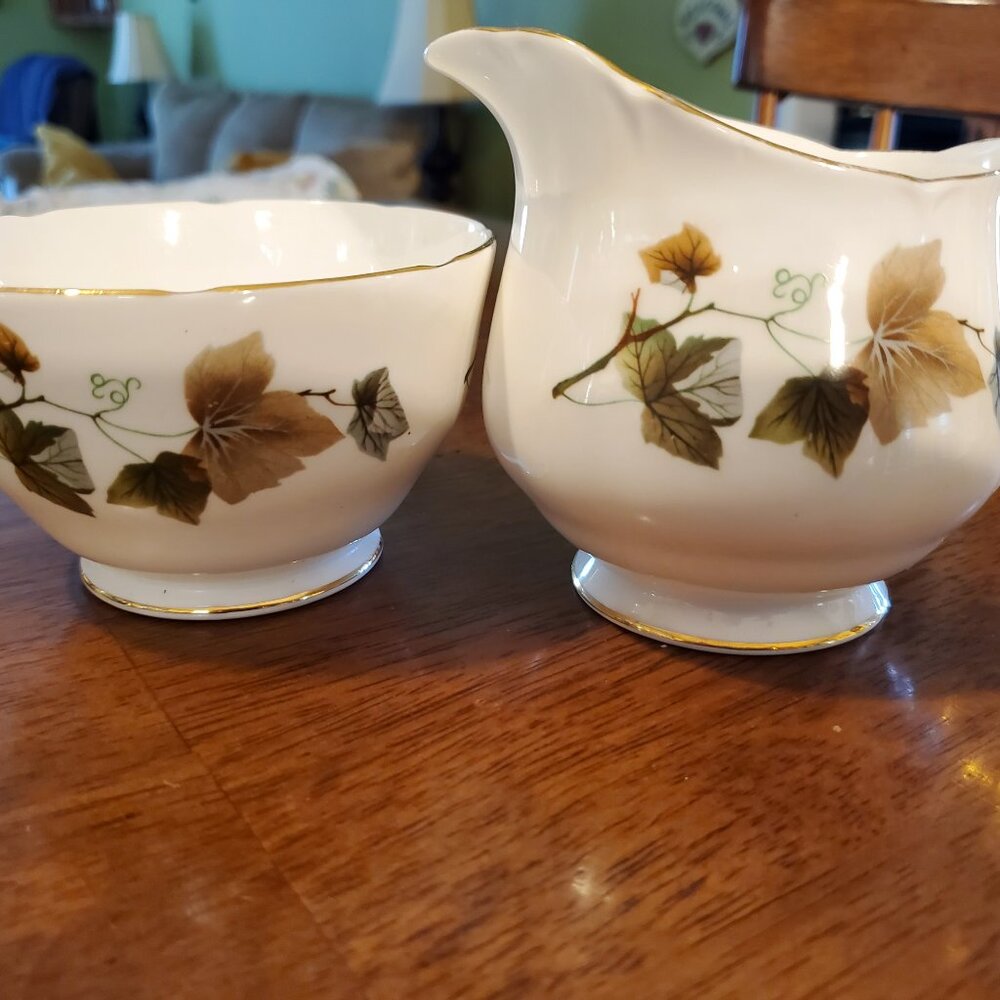 Vintage Sugar Bowl & Creamer by Duchess Bone China.